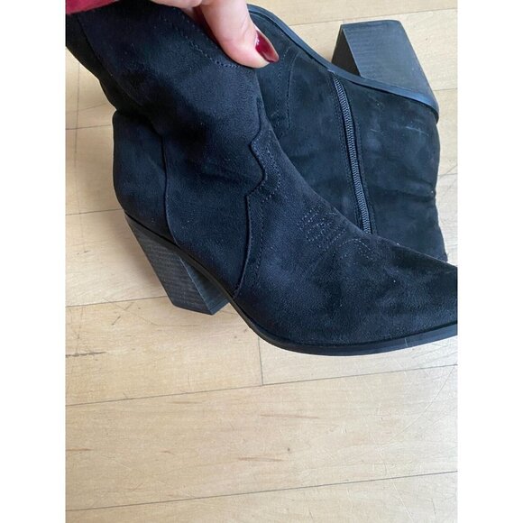 ABOUND BNWOT Women's Western "Courtnee" Bootie Black Sz 7.5 Ankle Boot. - Picture 4 of 8